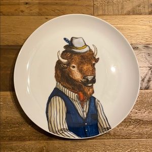 West Elm Dapper Animal Plate Bison